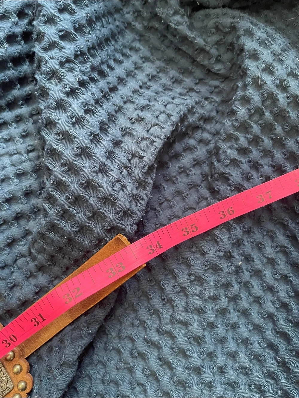 Roper Brown Leather Wall Strap with Decorative Conchos